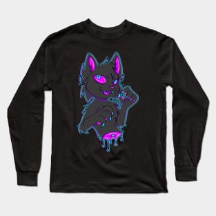 Neon blood cat Long Sleeve T-Shirt